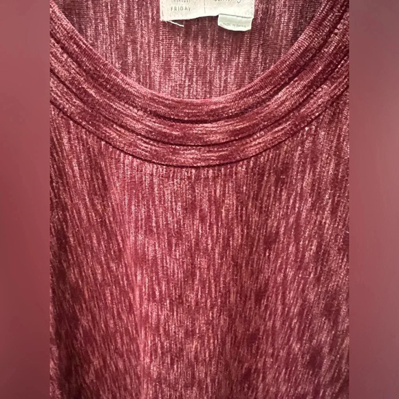 Anthropologie Saturday Sunday medium narva swing dress burgundy wine pockets - Picture 6 of 13